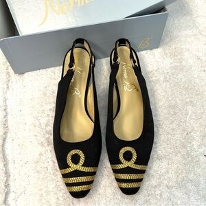 NIB Norma B. Farol Ottoman Spain Dress Shoes Women’s Size 7.5 S embroidered VTG